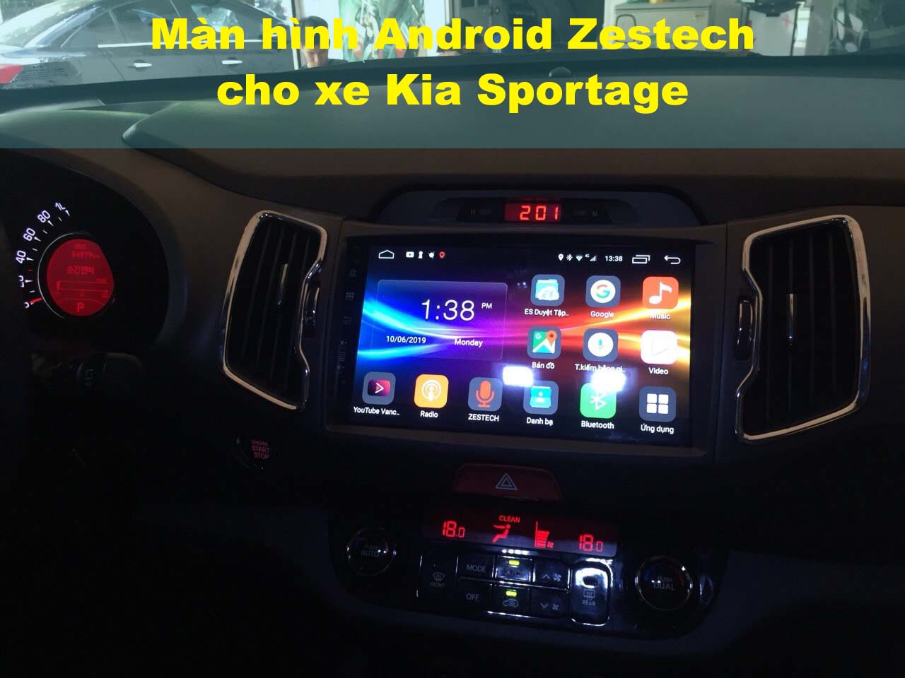 Màn DVD Android Zestech cho xe Kia Sportage